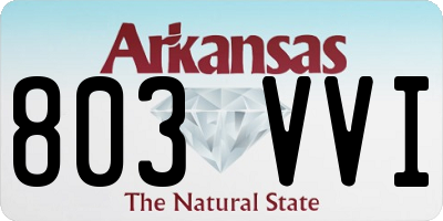 AR license plate 803VVI