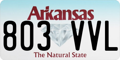 AR license plate 803VVL
