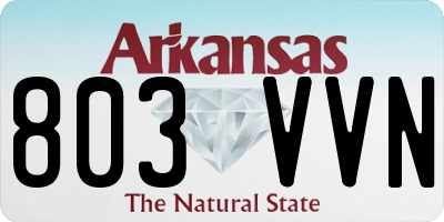 AR license plate 803VVN