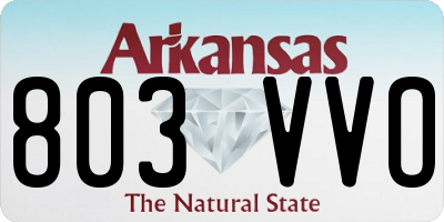 AR license plate 803VVO