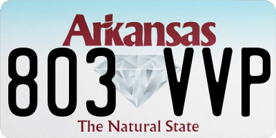 AR license plate 803VVP