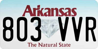 AR license plate 803VVR