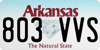 AR license plate 803VVS