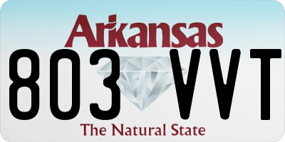 AR license plate 803VVT