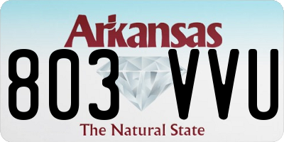AR license plate 803VVU