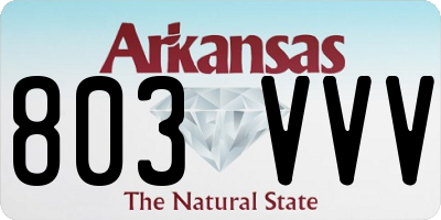 AR license plate 803VVV