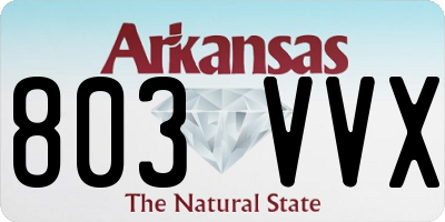 AR license plate 803VVX