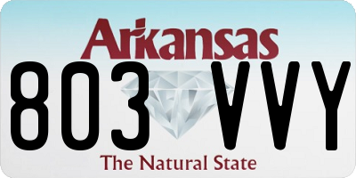 AR license plate 803VVY