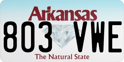 AR license plate 803VWE