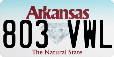 AR license plate 803VWL