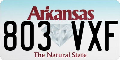 AR license plate 803VXF