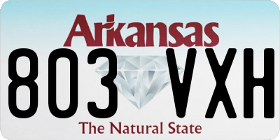 AR license plate 803VXH