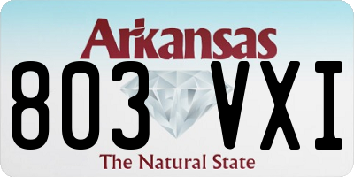 AR license plate 803VXI