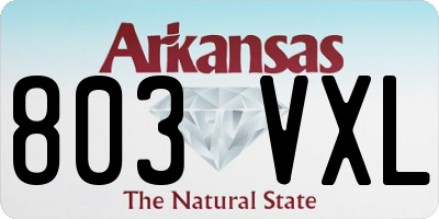 AR license plate 803VXL