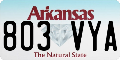AR license plate 803VYA