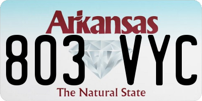 AR license plate 803VYC