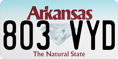 AR license plate 803VYD
