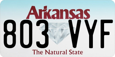 AR license plate 803VYF
