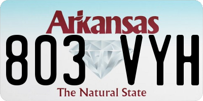AR license plate 803VYH