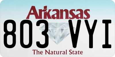 AR license plate 803VYI