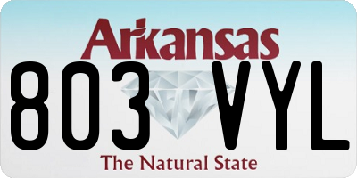 AR license plate 803VYL