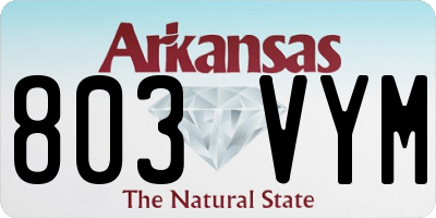 AR license plate 803VYM