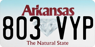 AR license plate 803VYP