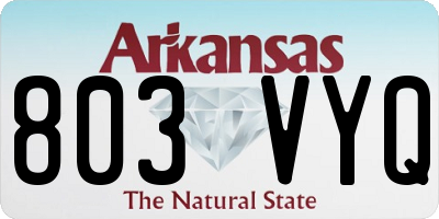 AR license plate 803VYQ