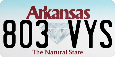 AR license plate 803VYS