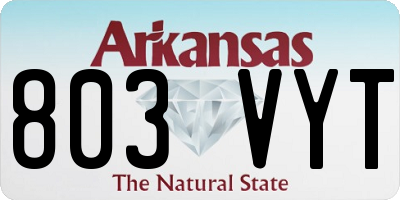 AR license plate 803VYT