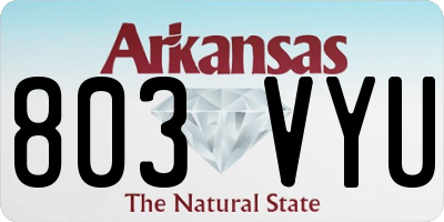 AR license plate 803VYU
