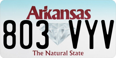 AR license plate 803VYV