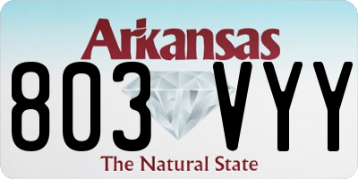 AR license plate 803VYY