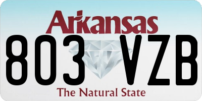 AR license plate 803VZB