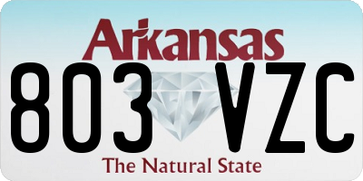 AR license plate 803VZC