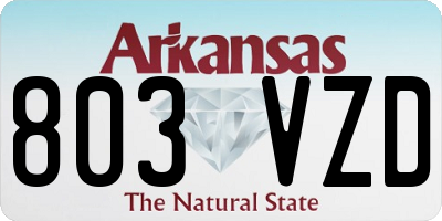 AR license plate 803VZD