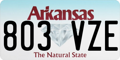AR license plate 803VZE