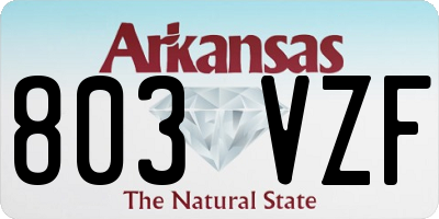 AR license plate 803VZF