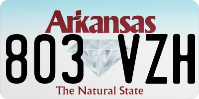 AR license plate 803VZH