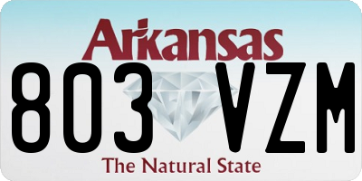 AR license plate 803VZM