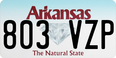 AR license plate 803VZP