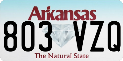 AR license plate 803VZQ