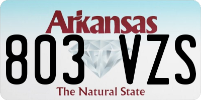 AR license plate 803VZS