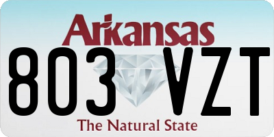 AR license plate 803VZT