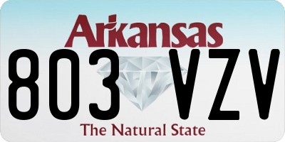 AR license plate 803VZV