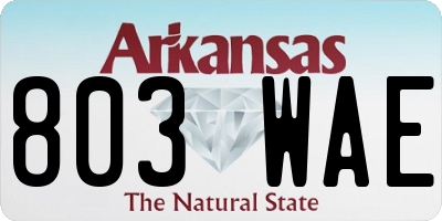 AR license plate 803WAE