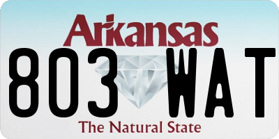 AR license plate 803WAT