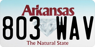 AR license plate 803WAV