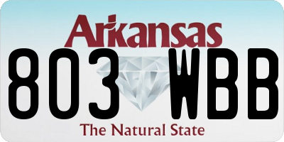 AR license plate 803WBB