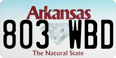 AR license plate 803WBD